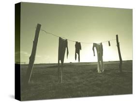 Clothes Hung Out to Dry at the Prairie Homestead-Stewart Cohen-Stretched Canvas