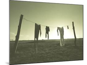 Clothes Hung Out to Dry at the Prairie Homestead-Stewart Cohen-Mounted Photographic Print