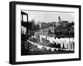 Clothes Lines Hung with Laundry in the Slums of Chicago-Gordon Coster-Framed Photographic Print