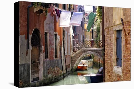 Clothes lines, Venice, UNESCO World Heritage Site, Veneto, Italy, Europe-Hans-Peter Merten-Stretched Canvas