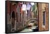 Clothes lines, Venice, UNESCO World Heritage Site, Veneto, Italy, Europe-Hans-Peter Merten-Framed Stretched Canvas