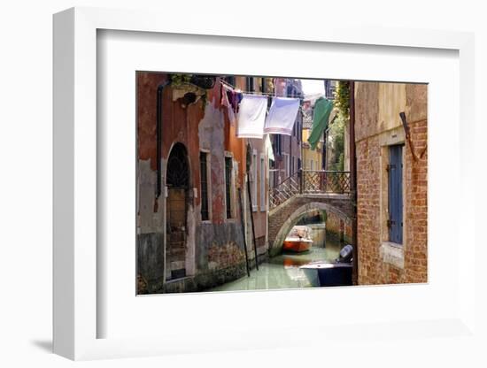 Clothes lines, Venice, UNESCO World Heritage Site, Veneto, Italy, Europe-Hans-Peter Merten-Framed Photographic Print