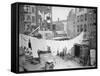 Clothesline and Tenements-null-Framed Stretched Canvas