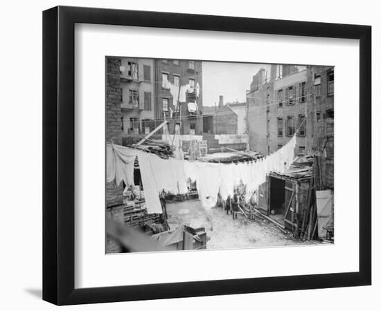 Clothesline and Tenements-null-Framed Photographic Print