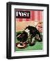 "Clothespinned Butch," Saturday Evening Post Cover, February 10, 1945-Albert Staehle-Framed Giclee Print