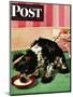 "Clothespinned Butch," Saturday Evening Post Cover, February 10, 1945-Albert Staehle-Mounted Giclee Print