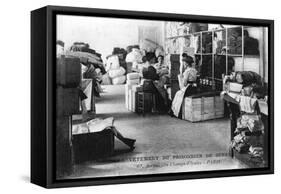 Clothing for Prisoners of War, Champs-Élysées, Paris, World War I, 1914-1918-null-Framed Stretched Canvas