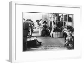 Clothing for Prisoners of War, Champs-Élysées, Paris, World War I, 1914-1918-null-Framed Giclee Print