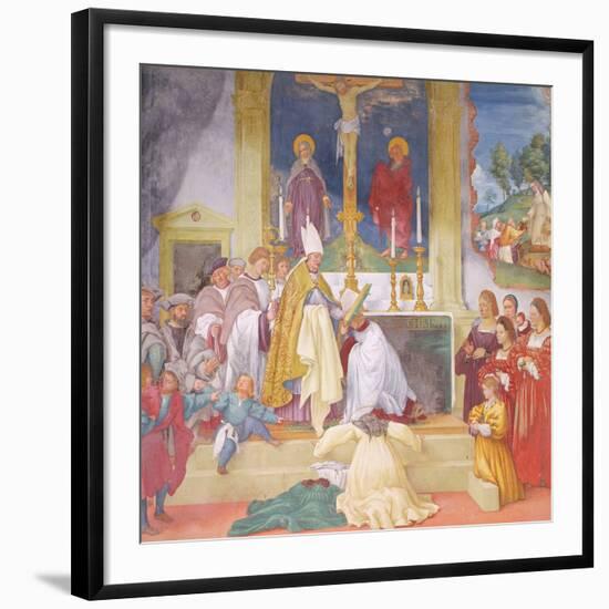 Clothing of Saint Brigida, 1524-Lorenzo Lotto-Framed Giclee Print