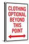 Clothing Optional Beyond This Point-null-Stretched Canvas