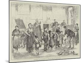 Clothing Poor Children in a West of Ireland Schoolhouse-null-Mounted Giclee Print