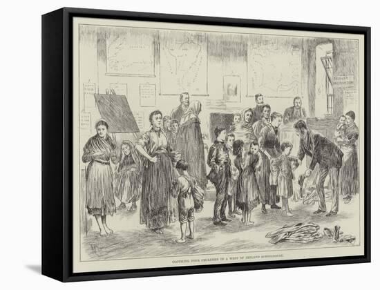 Clothing Poor Children in a West of Ireland Schoolhouse-null-Framed Stretched Canvas