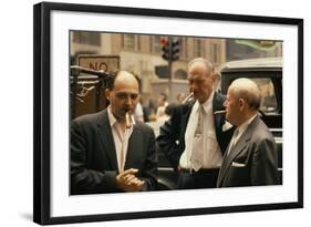 Clothing Pressers Herman Abrams, Joseph Spitalnick, and Philip Ehrlich, New York, New York, 1960-Walter Sanders-Framed Photographic Print