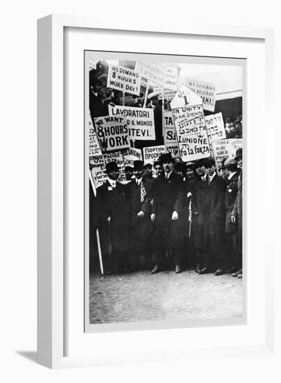 Clothing Workers Strike-null-Framed Art Print