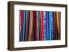 Cloths, Blankets, Scarves, and Hammocks Hang on Display at the Otavalo Market, in Otavalo, Ecuador-Karine Aigner-Framed Photographic Print