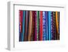 Cloths, Blankets, Scarves, and Hammocks Hang on Display at the Otavalo Market, in Otavalo, Ecuador-Karine Aigner-Framed Photographic Print