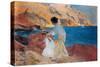 Clotilde and Elena on the Rocks, Javea, 1905-Joaquín Sorolla y Bastida-Stretched Canvas