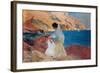 Clotilde and Elena on the Rocks, Javea, 1905-Joaquín Sorolla y Bastida-Framed Giclee Print