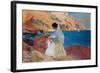 Clotilde and Elena on the Rocks, Javea, 1905-Joaquín Sorolla y Bastida-Framed Giclee Print