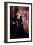 Clotilde in an Evening Dress, 1910-Joaquin Sorolla y Bastida-Framed Giclee Print