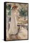 Clotilde in Her Garden, 1910-Joaquín Sorolla y Bastida-Framed Stretched Canvas