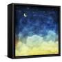 Cloud and Sky at Night ,Yellow and Blue Background-MR LIGHTMAN1975-Framed Stretched Canvas