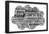 Cloud Computing Pictogram On White Background-seiksoon-Framed Poster