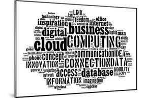 Cloud Computing Pictogram On White Background-seiksoon-Mounted Poster