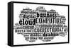 Cloud Computing Pictogram On White Background-seiksoon-Framed Stretched Canvas