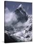 Cloud Cover Approaching Ama Dablam, Nepal-Michael Brown-Stretched Canvas