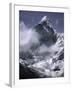 Cloud Cover Approaching Ama Dablam, Nepal-Michael Brown-Framed Premium Photographic Print