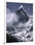 Cloud Cover Approaching Ama Dablam, Nepal-Michael Brown-Framed Premium Photographic Print