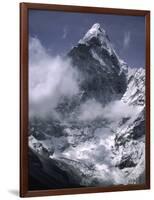 Cloud Cover Approaching Ama Dablam, Nepal-Michael Brown-Framed Premium Photographic Print