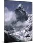Cloud Cover Approaching Ama Dablam, Nepal-Michael Brown-Mounted Premium Photographic Print