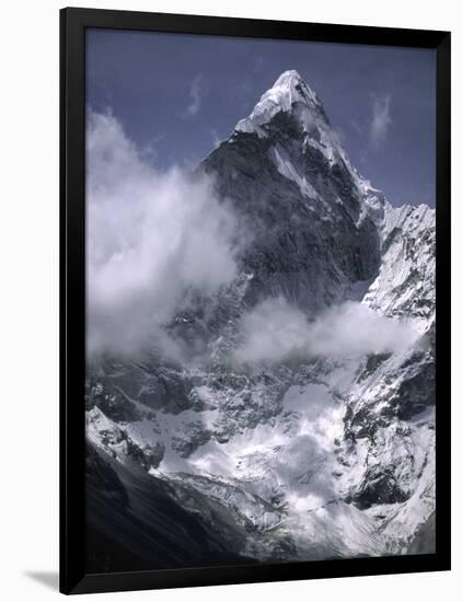 Cloud Cover Approaching Ama Dablam, Nepal-Michael Brown-Framed Premium Photographic Print