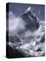 Cloud Cover Approaching Ama Dablam, Nepal-Michael Brown-Stretched Canvas