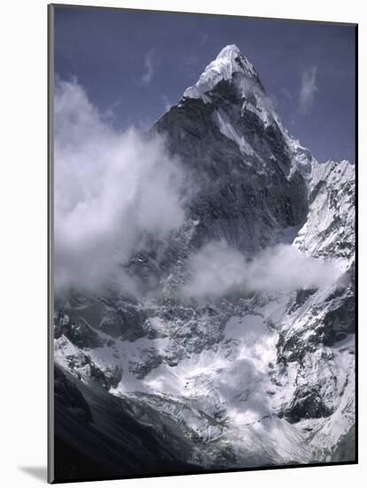 Cloud Cover Approaching Ama Dablam, Nepal-Michael Brown-Mounted Photographic Print