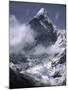 Cloud Cover Approaching Ama Dablam, Nepal-Michael Brown-Mounted Photographic Print