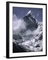 Cloud Cover Approaching Ama Dablam, Nepal-Michael Brown-Framed Photographic Print