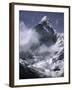 Cloud Cover Approaching Ama Dablam, Nepal-Michael Brown-Framed Photographic Print