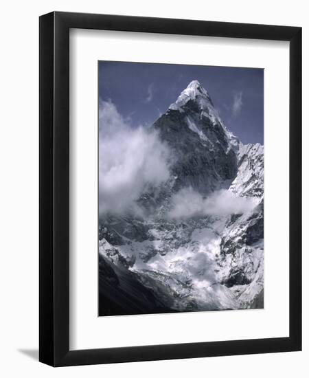 Cloud Cover Approaching Ama Dablam, Nepal-Michael Brown-Framed Photographic Print