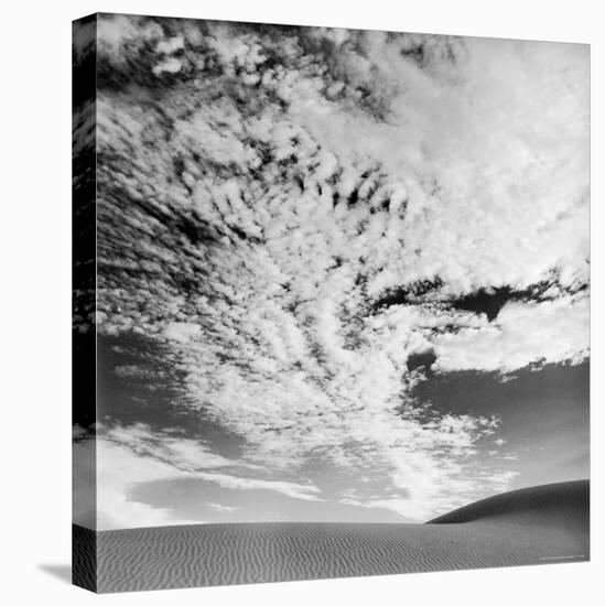 Cloud Covered Open Sky over Desert Landscape-Andreas Feininger-Stretched Canvas