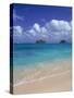 Cloud Filled Sky Over Blue Sea, Lanikai, Oahu, HI-Mitch Diamond-Stretched Canvas