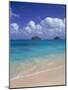 Cloud Filled Sky Over Blue Sea, Lanikai, Oahu, HI-Mitch Diamond-Mounted Photographic Print