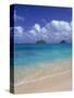Cloud Filled Sky Over Blue Sea, Lanikai, Oahu, HI-Mitch Diamond-Stretched Canvas