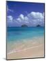 Cloud Filled Sky Over Blue Sea, Lanikai, Oahu, HI-Mitch Diamond-Mounted Photographic Print