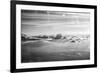 Cloud Formation from Out a Plane Window in Black and White-null-Framed Photo