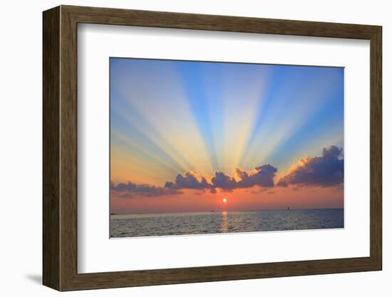 Cloud formations after sunrise, Hulopo'e Bay, Lanai Island, Hawaii, USA-Stuart Westmorland-Framed Photographic Print