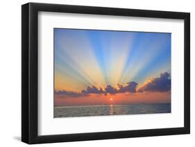 Cloud formations after sunrise, Hulopo'e Bay, Lanai Island, Hawaii, USA-Stuart Westmorland-Framed Photographic Print