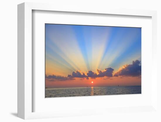 Cloud formations after sunrise, Hulopo'e Bay, Lanai Island, Hawaii, USA-Stuart Westmorland-Framed Photographic Print